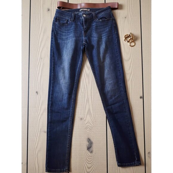 Levi’s 535 Super Skinny Jeans Sz 29 – Mid Rise Stretch Denim, Classic Blue - Picture 7 of 14